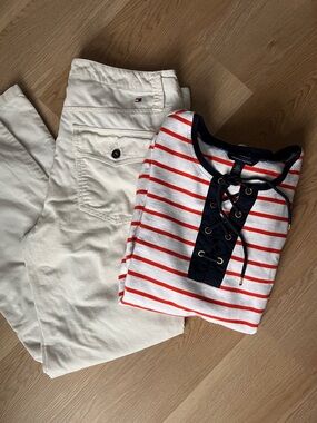 🔥CLEAROUT🔥 Tommy Hilfiger Bundle✨Nautical Top | cord Pants Size L/14 Preppy